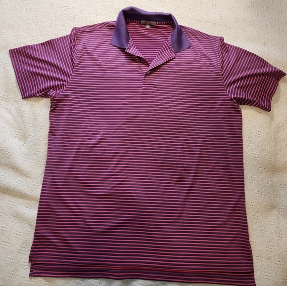 Peter Millar Summer Comfort Mens Striped Golf Shirt Size XL - Picture 2 of 5